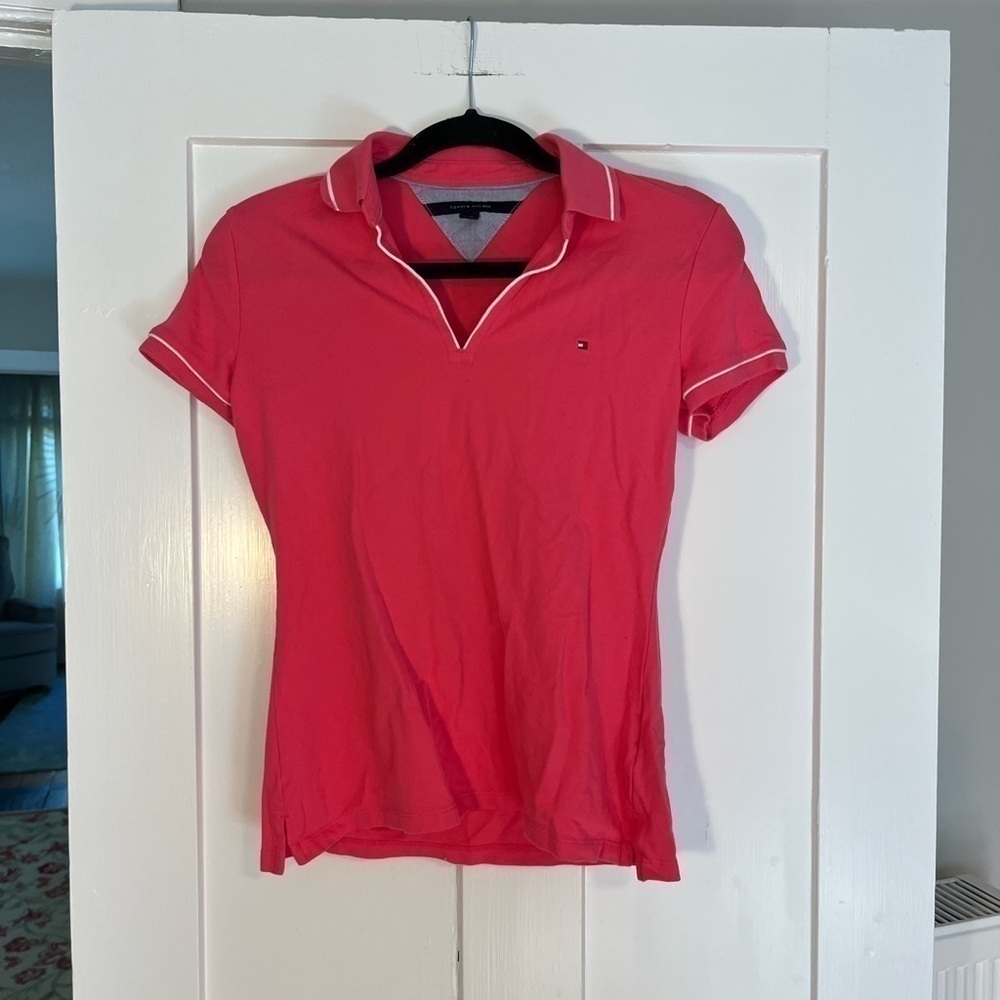 Tommy Hilfiger Pink Collared Golf Polo Size Small
